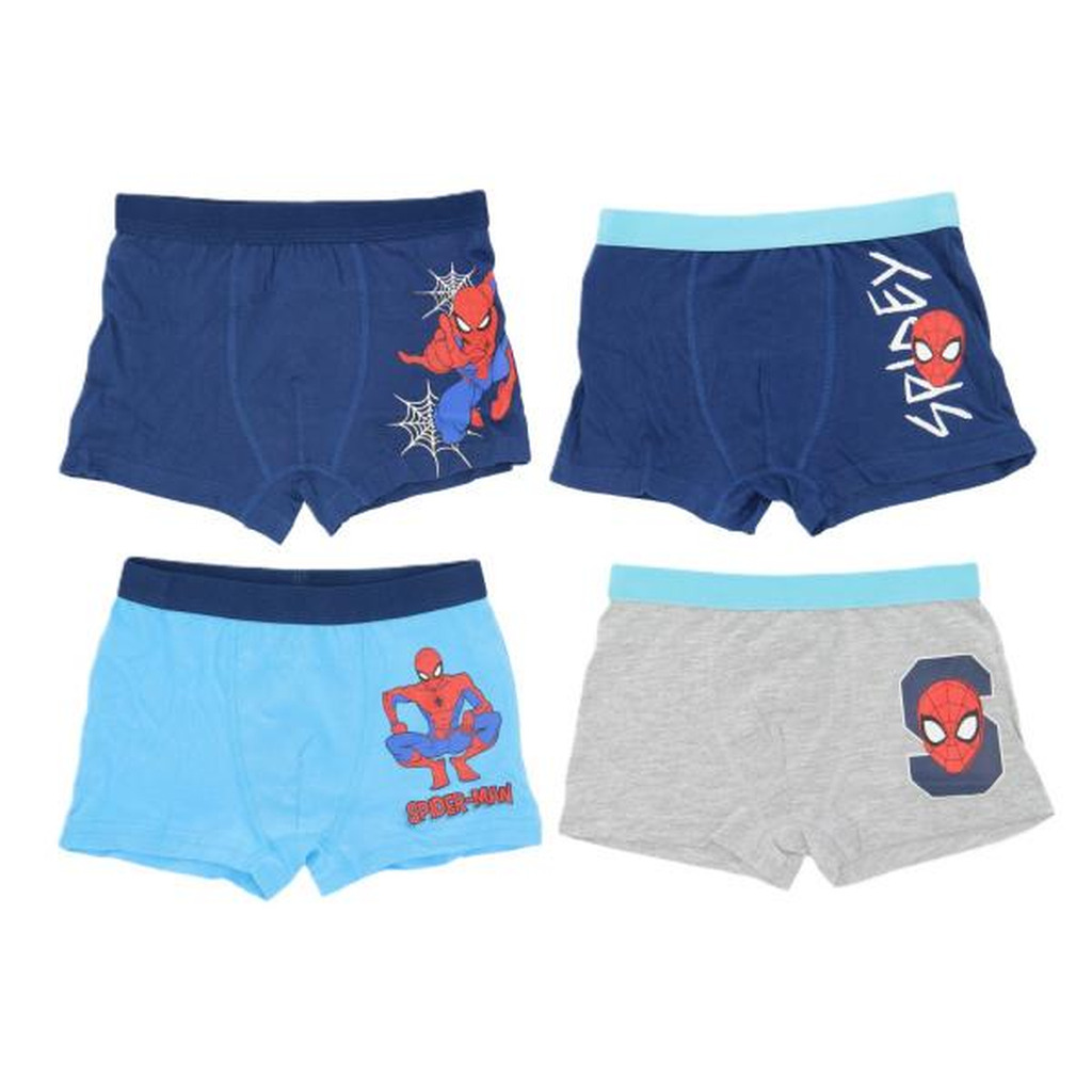 [RW5-143-Blå-122/128] Boxer | Spiderman 4pk (122/128)