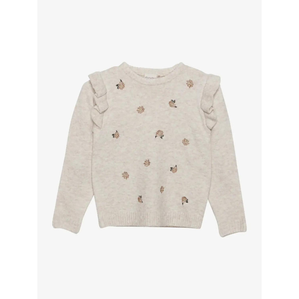 [123242-2055--104] Strikket Genser | Beige Melange (104)