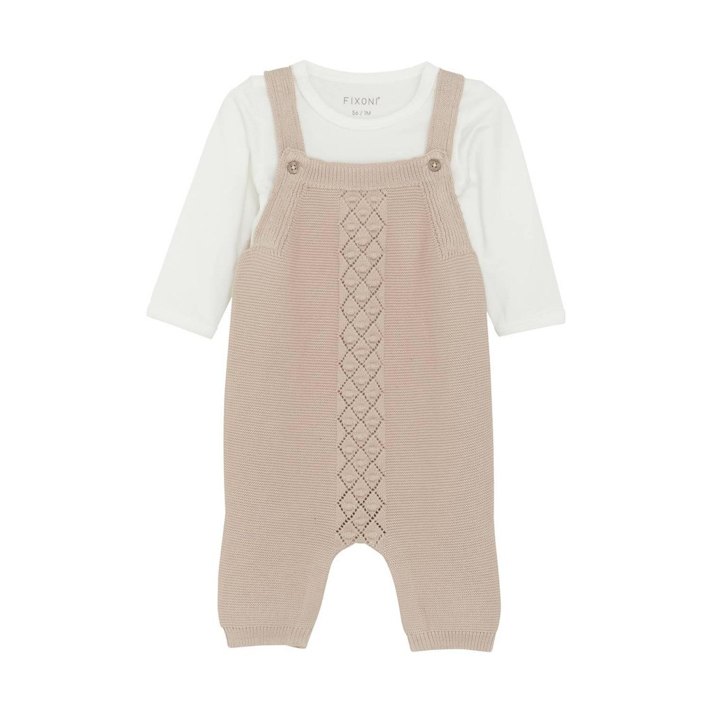 [422669-2308--68] Sett med body og romper | Doeskin (68)
