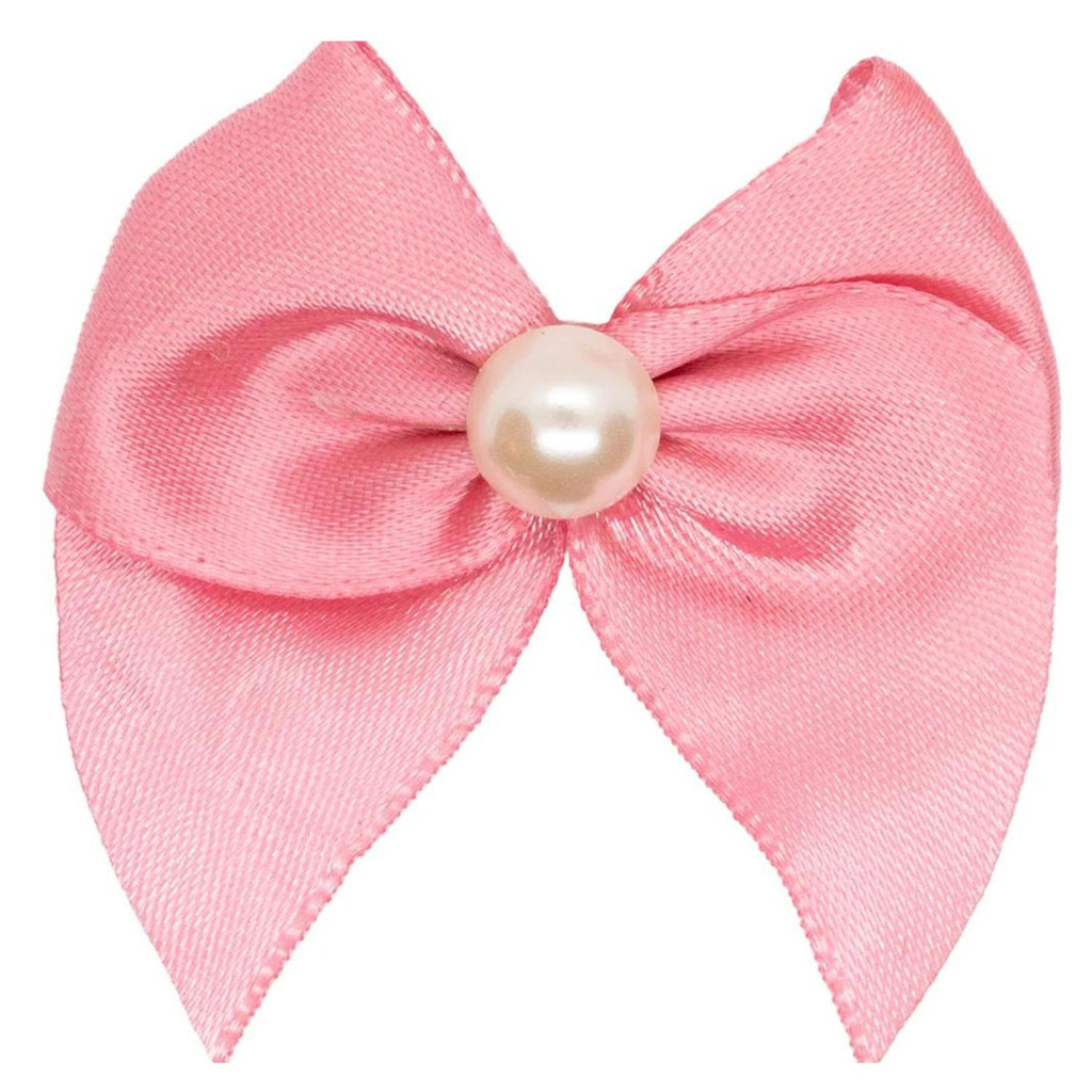 [384-Quarts--] Satengsløyfe med perle | Quarts