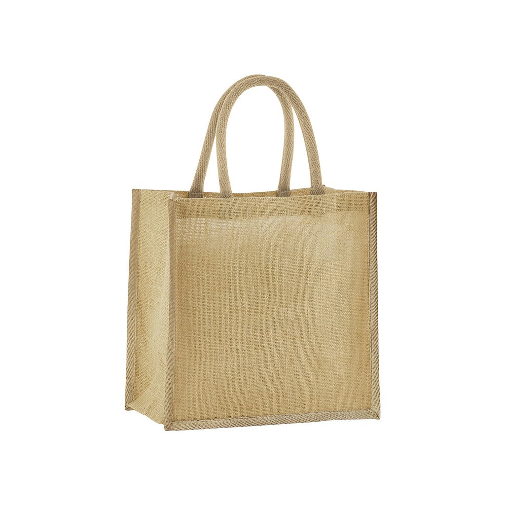 Natural starched jute mini gift bag